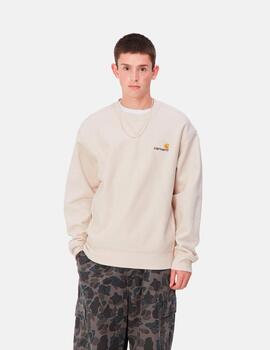 Sudadera Cap. CARHARTT WIP AMERICAN SCRIPT - Moonbeam