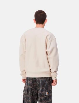 Sudadera Cap. CARHARTT WIP AMERICAN SCRIPT - Moonbeam