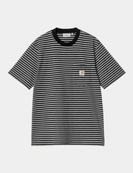 Camiseta CARHARTT WIP VERNER POCKET - Black / D Grey Heather