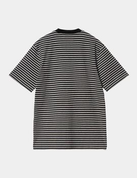 Camiseta CARHARTT WIP VERNER POCKET - Black / D Grey Heather
