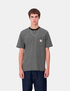 Camiseta CARHARTT WIP VERNER POCKET - Black / D Grey Heather