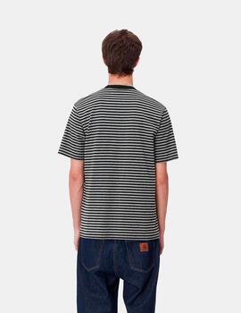 Camiseta CARHARTT WIP VERNER POCKET - Black / D Grey Heather
