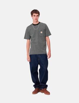 Camiseta CARHARTT WIP VERNER POCKET - Black / D Grey Heather