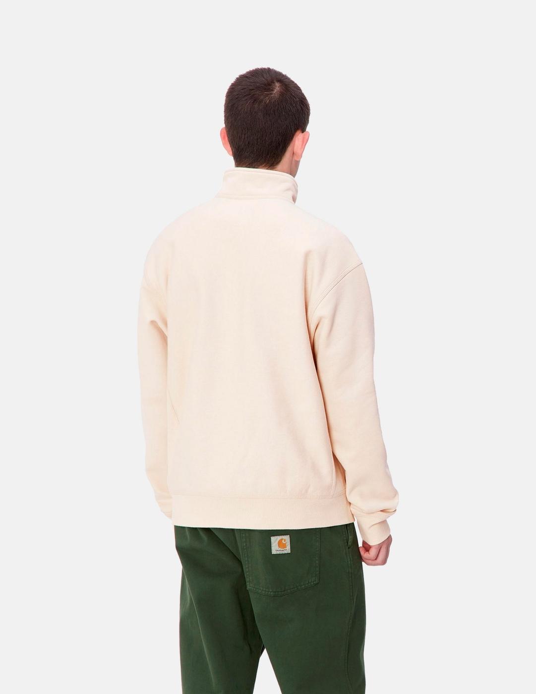 Sudadera CARHARTT WIP HALF ZIP AMERICAN SCRIPT - Moonbeam