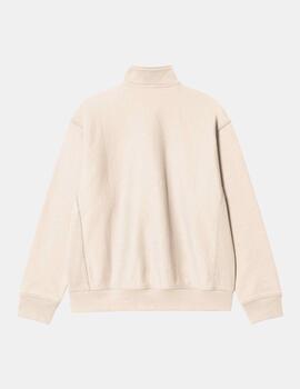 Sudadera CARHARTT WIP HALF ZIP AMERICAN SCRIPT - Moonbeam