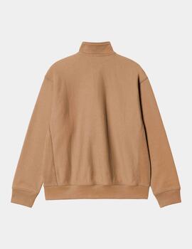 Sudadera CARHARTT WIP HALF ZIP AMERICAN SCRIPT - Peanut