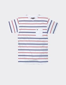 Camiseta Confusion LINES COMBINED - Blanco/Rojo/Azul