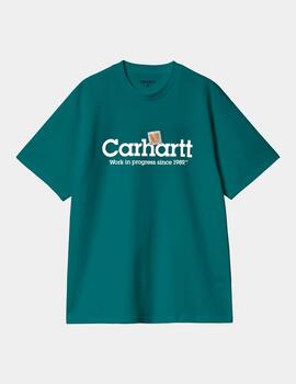 Camiseta CARHARTT WIP LABEL SCRIPT - Malachite