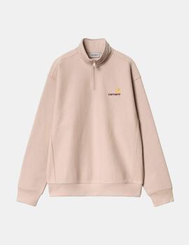 Sudadera CARHARTT WIP HALF ZIP AMERICAN SCRIPT -Fleur De Sel