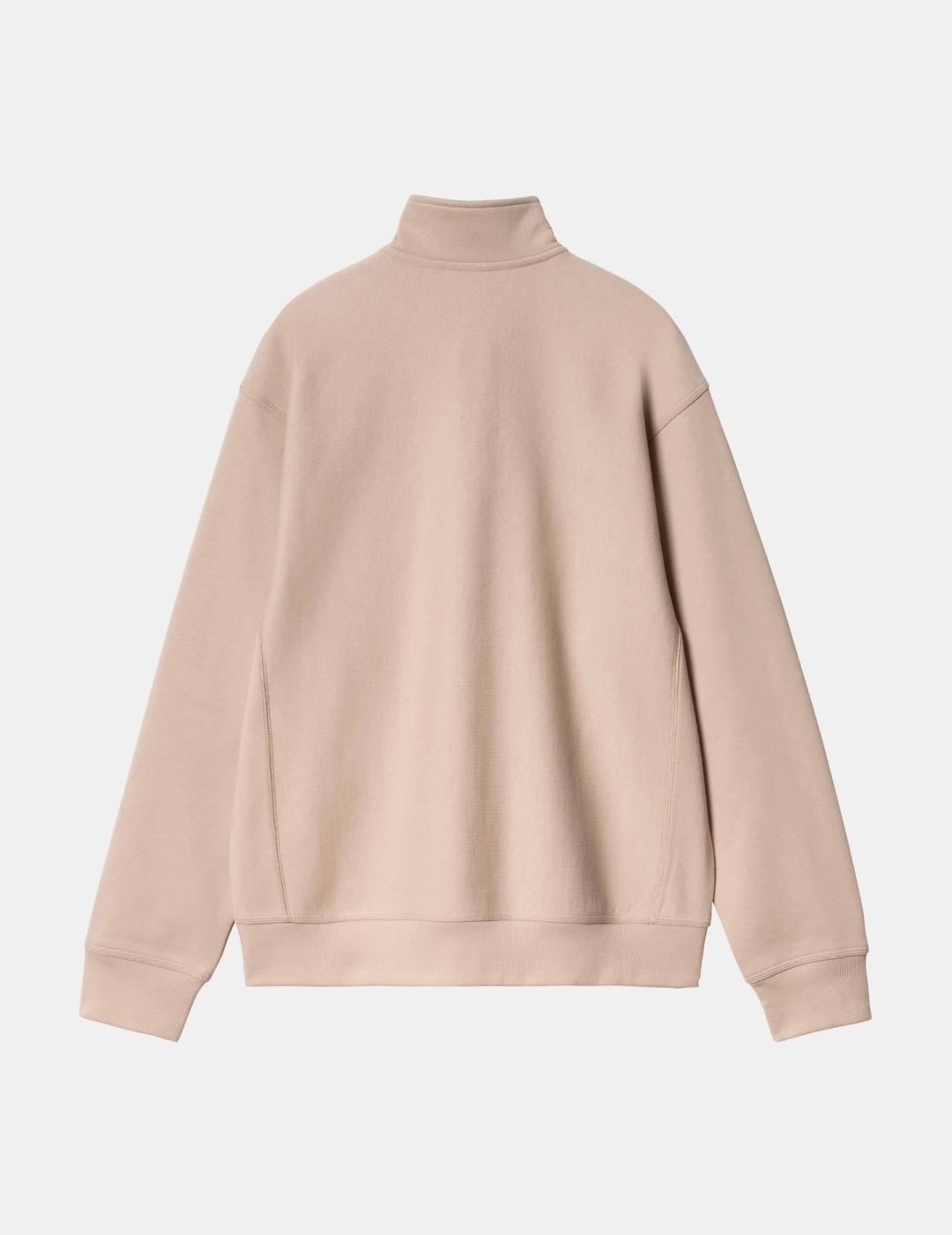 Sudadera CARHARTT WIP HALF ZIP AMERICAN SCRIPT -Fleur De Sel