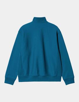 Sudadera CARHARTT WIP HALF ZIP AMERICAN SCRIPT - Sodalite