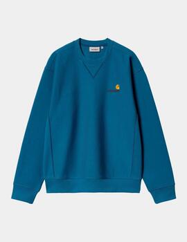 Sudadera Crew CARHARTT WIP AMERICAN SCRIPT - Sodalite