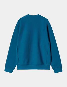 Sudadera Crew CARHARTT WIP AMERICAN SCRIPT - Sodalite