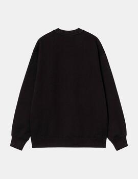 Sudadera CARHARTT WIP W' RIVET SCRIPT - Black / Silver