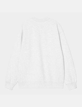 Sudadera CARHARTT WIP W' RIVET SCRIPT - Ash Heather / Silver