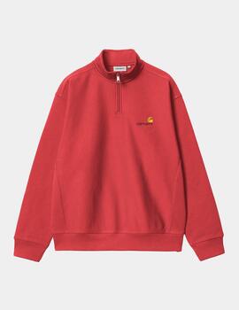 Sudadera CARHARTT WIP HALF ZIP AMERICAN SCRIPT - Tuscany