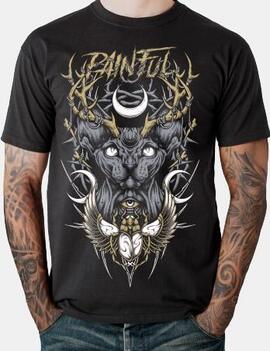 Camiseta PAINFUL CLOTHING LADY SALEM - Black