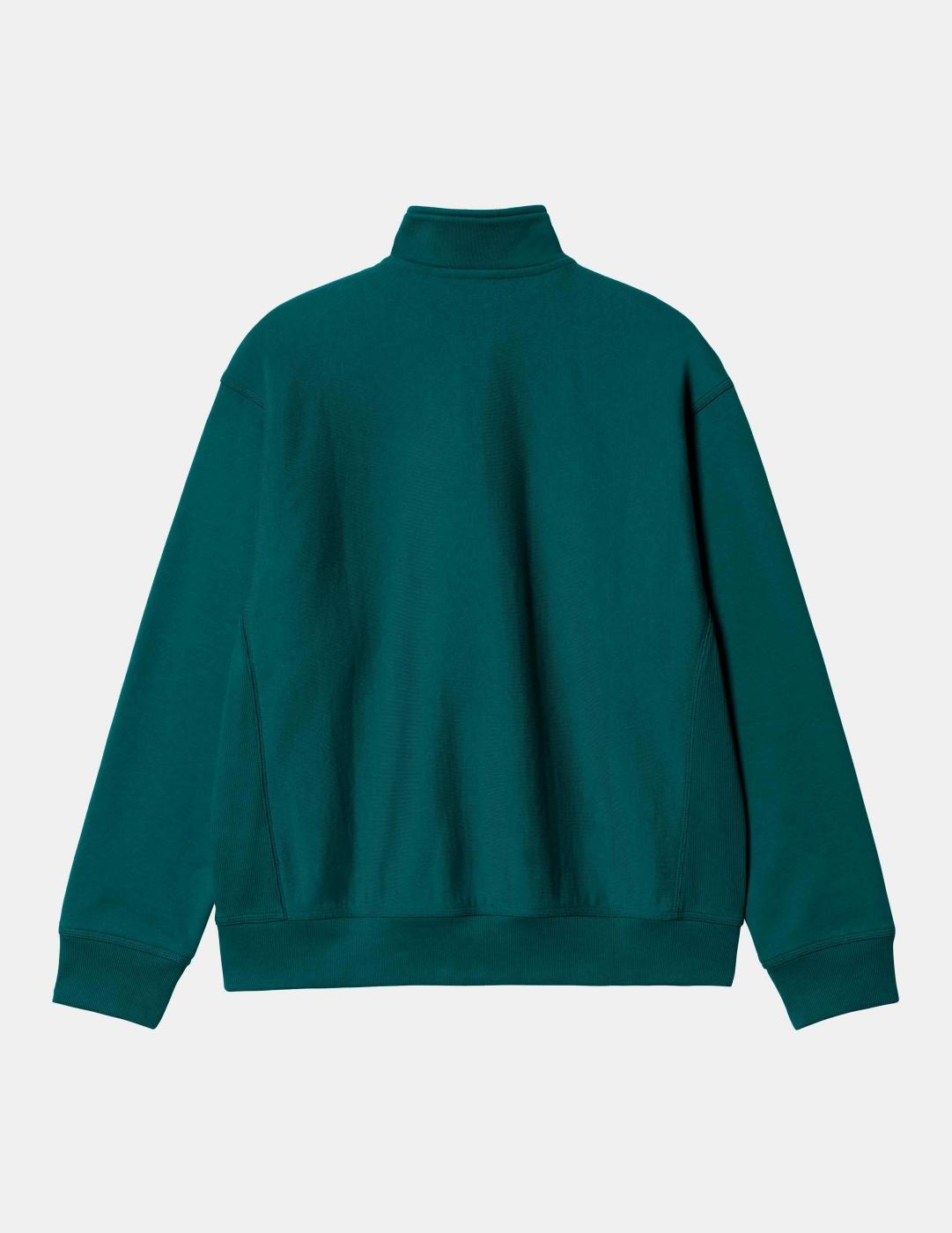 Sudadera CARHARTT WIP HALF ZIP AMERICAN SCRIPT - Malachite
