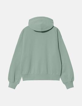 Sudadera CARHARTT WIP W' HOODED CASEY - Frosted Green/Silver