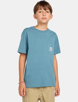 Camiseta JR ELEMENT BASIC PKT LABEL - Hydro