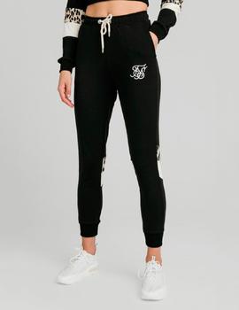 Pantalón Sik SIlk Leopard panel - Black