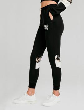 Pantalón Sik SIlk Leopard panel - Black