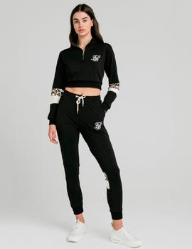 Pantalón Sik SIlk Leopard panel - Black