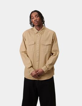 Camisa CARHARTT WIP SANTA FE LS - Dusty H Brown