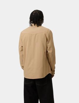Camisa CARHARTT WIP SANTA FE LS - Dusty H Brown