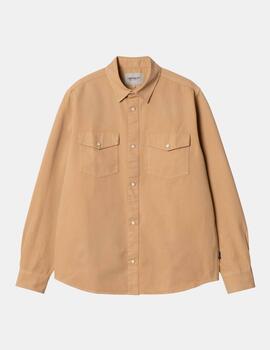 Camisa CARHARTT WIP SANTA FE LS - Dusty H Brown