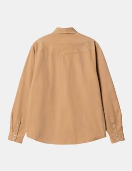 Camisa CARHARTT WIP SANTA FE LS - Dusty H Brown