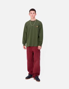 Camiseta Manga Larga CARHARTT WIP AMERICAN SCRIPT - Tarragon