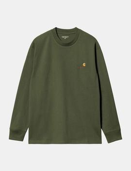 Camiseta Manga Larga CARHARTT WIP AMERICAN SCRIPT - Tarragon