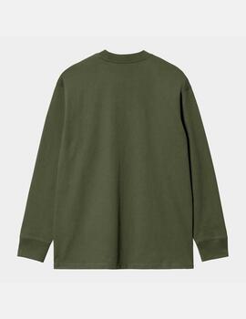 Camiseta Manga Larga CARHARTT WIP AMERICAN SCRIPT - Tarragon