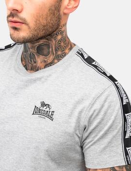 Camiseta LONSDALE BRINDISTER - Marl Grey/Black/White