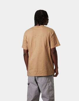 Camiseta CARHARTT WIP CHASE - Dusty H Brown / Gold