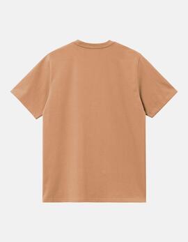 Camiseta CARHARTT WIP CHASE - Dusty H Brown / Gold