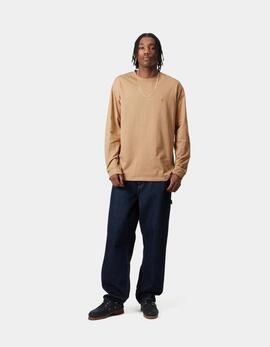 Camiseta CARHARTT WIP CHASE LS - Dusty H Brown / Gold