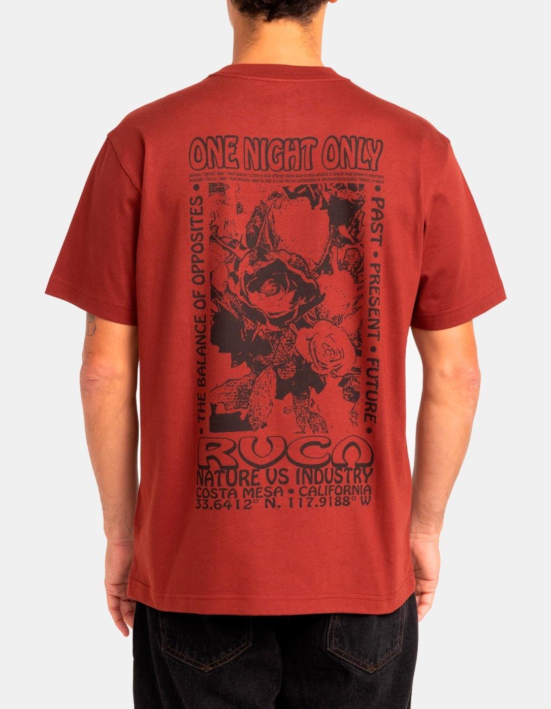 Camiseta RVCA ONE NIGHT ONLY - Red Earth