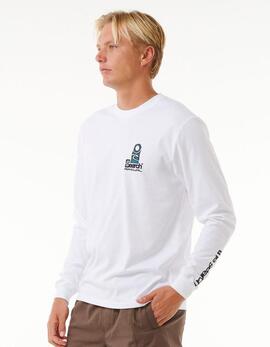Camiseta Rip Curl manga larga VAPORCOOL- White