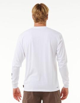Camiseta Rip Curl manga larga VAPORCOOL- White
