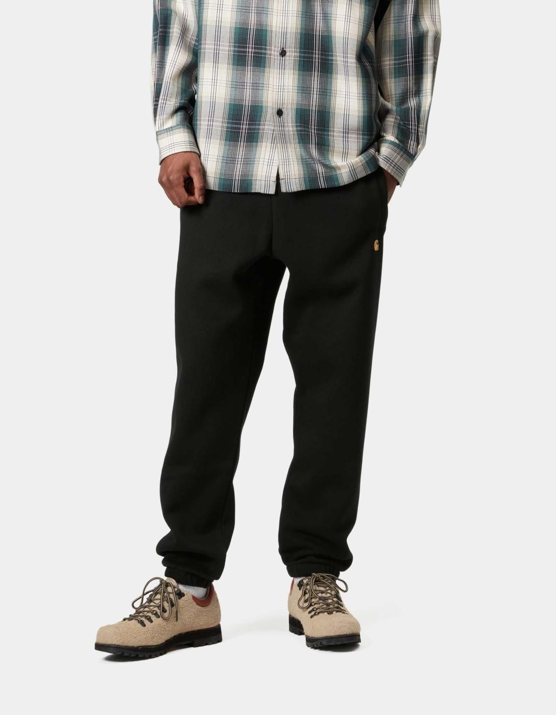 Pantalón Chándal CARHARTT WIP CHASE SWEAT - Black / Gold