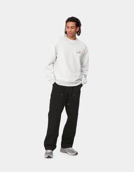 Sudadera Crew CARHARTT WIP AMERICAN SCRIPT - Ash Heather