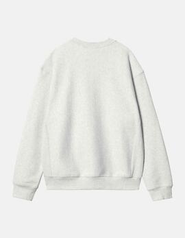 Sudadera Crew CARHARTT WIP AMERICAN SCRIPT - Ash Heather