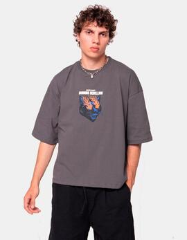 Camiseta CROPPED BURNING REBELLION - Gray