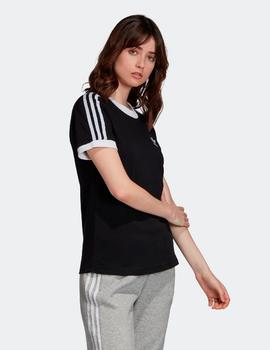 Camiseta Mujer 3 STRIPES- Negro