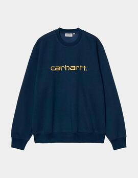 Sud. Crew CARHARTT WIP SWEAT - Ink / Air Yellow
