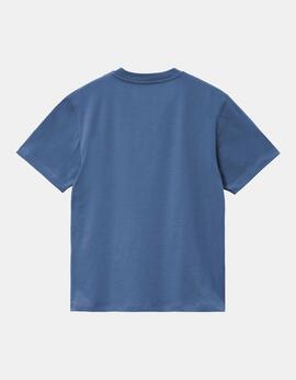 Camiseta CARHARTT WIP W' AMERICAN SCRIPT - Blue Iris