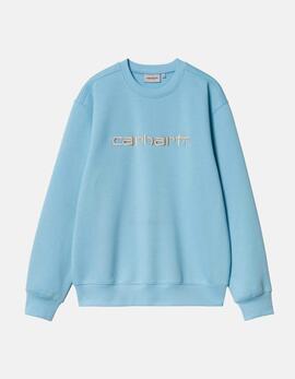 Sud. Crew CARHARTT WIP SWEAT - Bluebird / Fleur De Sel
