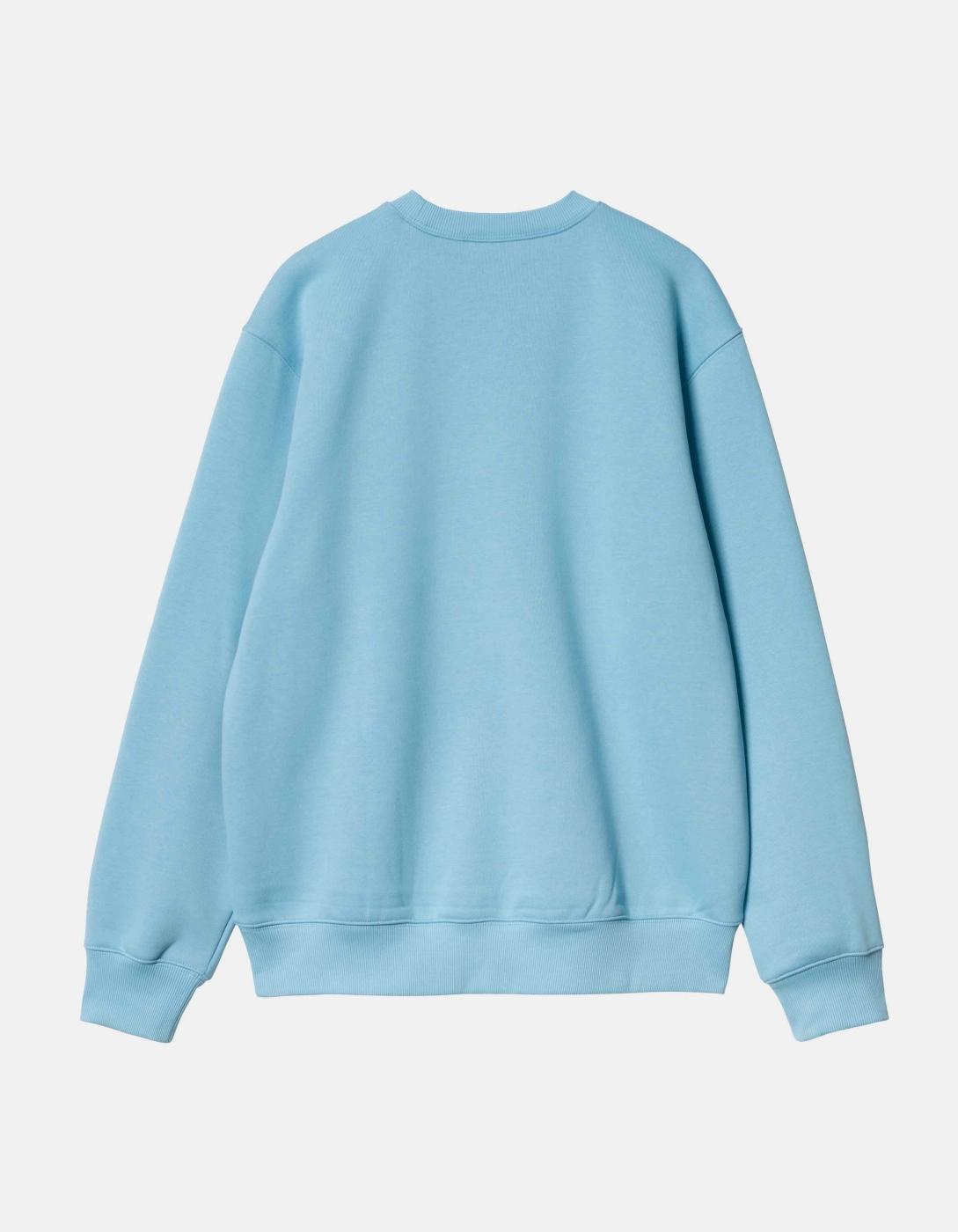 Sud. Crew CARHARTT WIP SWEAT - Bluebird / Fleur De Sel